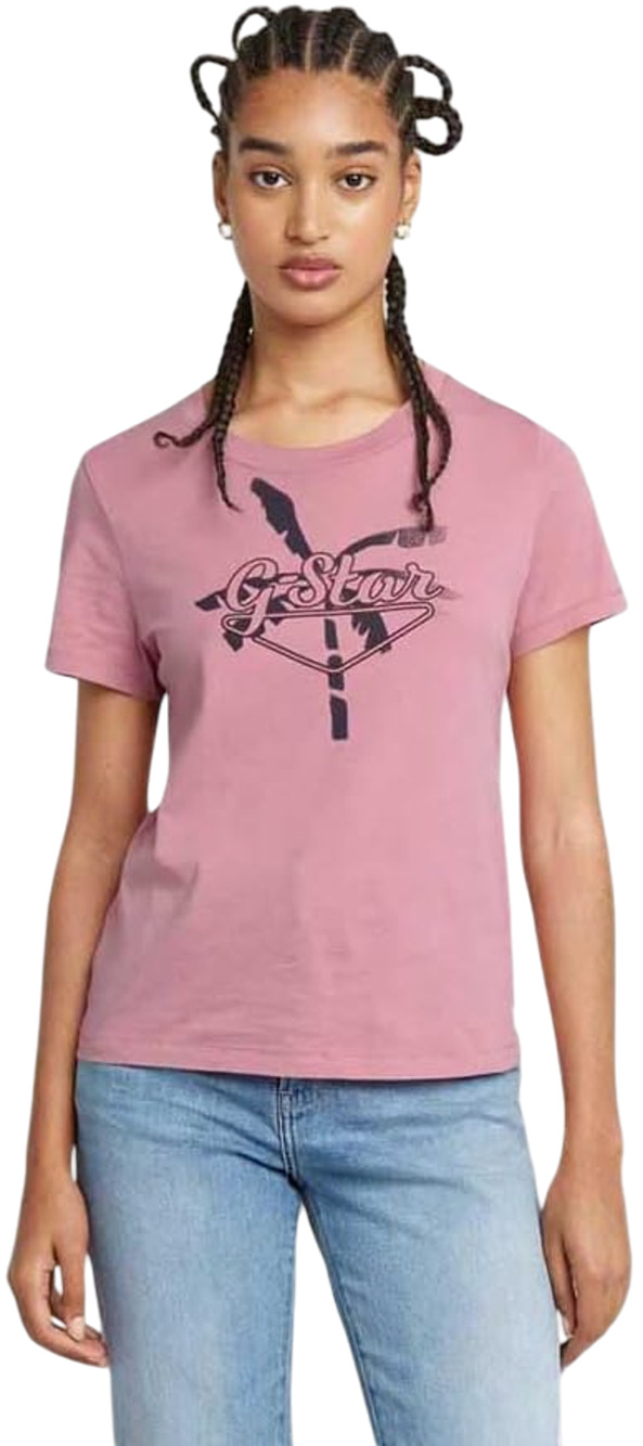 G-STAR Raw Women's Deep Ginger Pink T-Shirt Top, Size S - NEW WITH TAGS